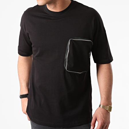 Ikao - LL439 Camiseta de bolsillo negra