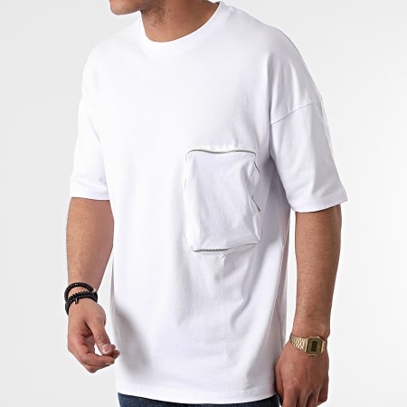 Ikao - LL439 Camiseta blanca de bolsillo