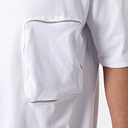 Ikao - LL439 Camiseta blanca de bolsillo