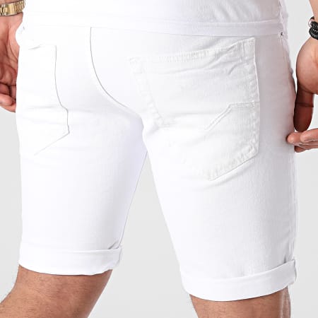 Indicode Jeans - Short Jean Kaden 70-100 Blanc