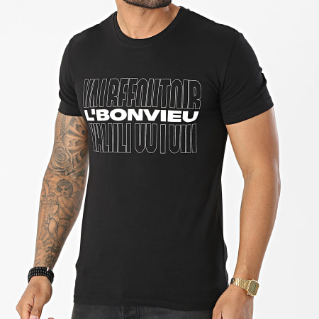 Niaks - Camiseta L'Bonvieu Negro Blanco