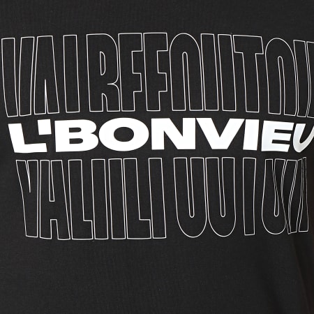 Niaks - Camiseta L'Bonvieu Negro Blanco