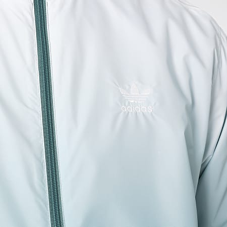 Adidas Originals - Veste Zippée A Bandes Dégradé 3D Trefoil GN3589 Vert Blanc