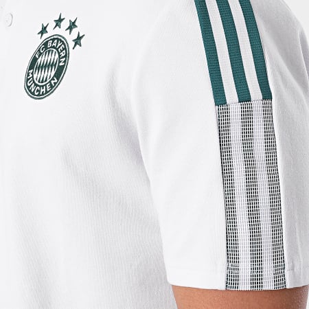 Adidas Sportswear - Polo Manches Courtes A Bandes FC Bayern GK8629 Blanc Vert