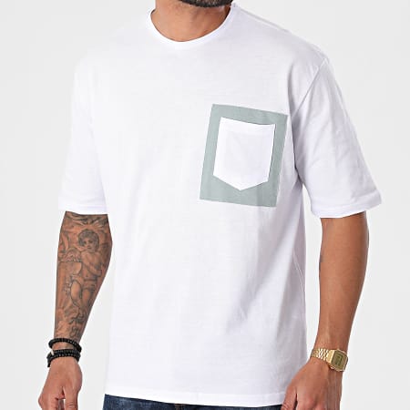 Armita - Tee Shirt Poche AJT-835 Blanc Vert