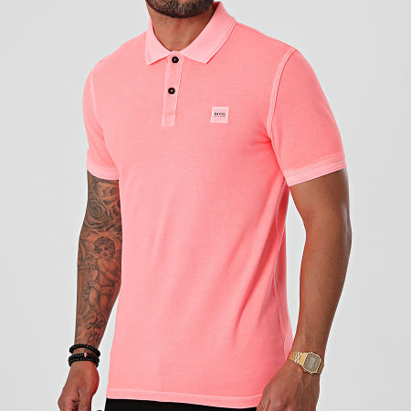 BOSS - Polo Manches Courtes 50378365 Rose Corail Fluo