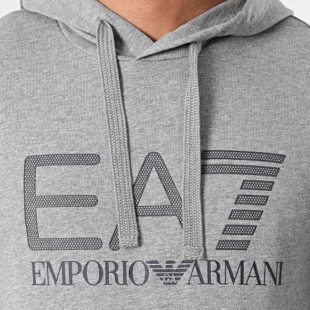 EA7 Emporio Armani - Sweat Capuche 3KPM62-PJ05Z Gris Chiné