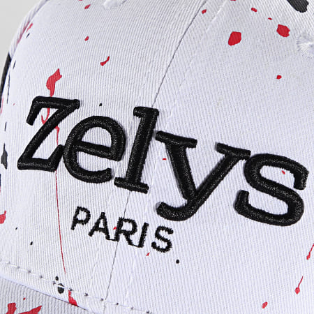 Zelys Paris - Casquette Speckle Blanc Rouge