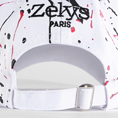 Zelys Paris - Casquette Speckle Blanc Rouge