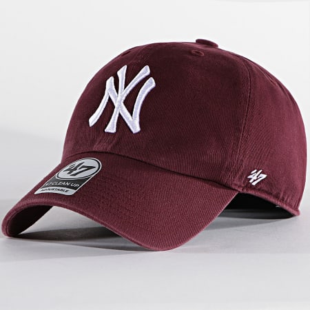 '47 Brand - Casquette Clean Up Adjustable RGW17GWS New York Yankees Bordeaux