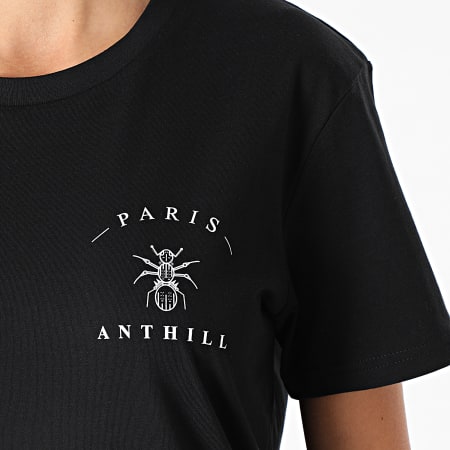 Anthill - Robe Tee Shirt Femme Chest Logo Noir Blanc