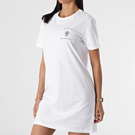 Anthill - Robe Tee Shirt Femme Chest Logo Blanc