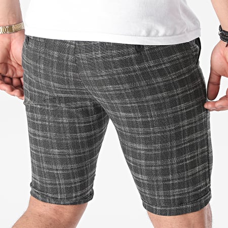 Armita - Short Chino A Carreaux CPR-451 Gris Anthracite