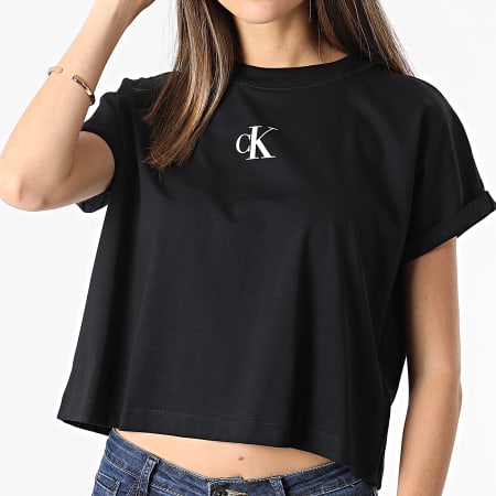 Calvin Klein - Tee Shirt Femme Urban Logo 6353 Noir