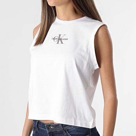 Calvin Klein - Camiseta de tirantes con monograma 6578 Blanco