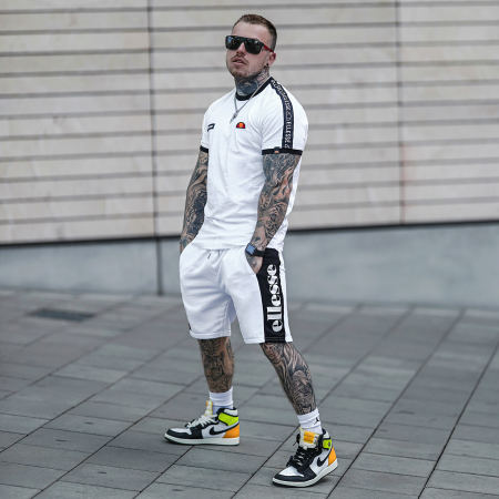 Ellesse - Tamarindo SHF10109 Pantalones cortos de jogging con banda blanca