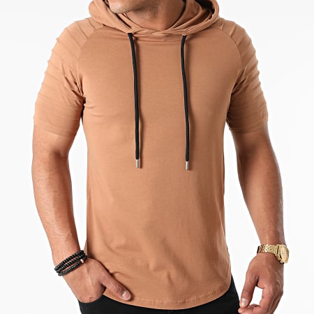 LBO - Camiseta oversize con capucha 1623 Camel