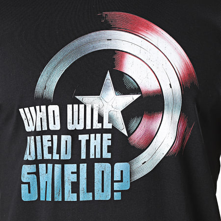 Captain America - Tee Shirt MEFALCOTS002 Noir