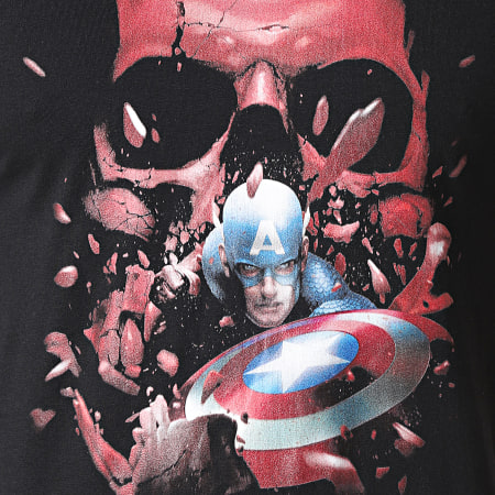 Captain America - Tee Shirt MEMARCOTS105 Noir
