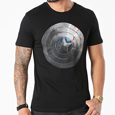 Captain America - Tee Shirt MECAPTMTS005 Noir