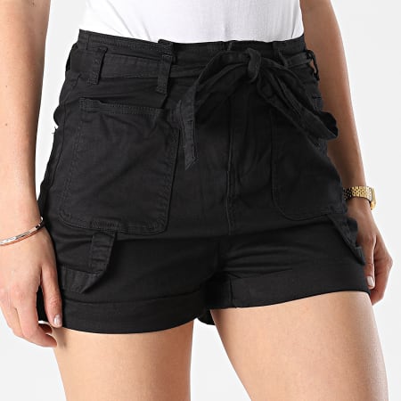 Girls Outfit - Pantalones cortos vaqueros de mujer C9067 Negro