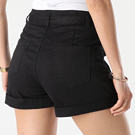 Girls Outfit - Pantalones cortos vaqueros de mujer C9067 Negro