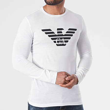 Emporio Armani - Tee Shirt Manches Longues 8N1T64-1JNQZ Blanc