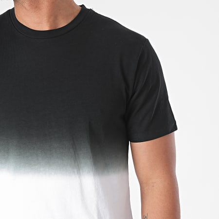 John H - Camiseta oversize T110 Blanco Negro Degradado