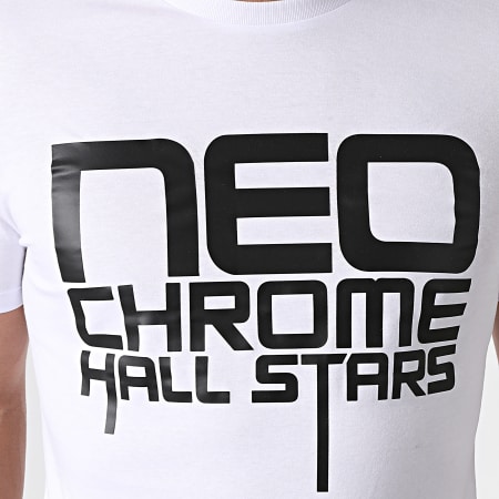 Neochrome - Maglietta con logo bianco e nero