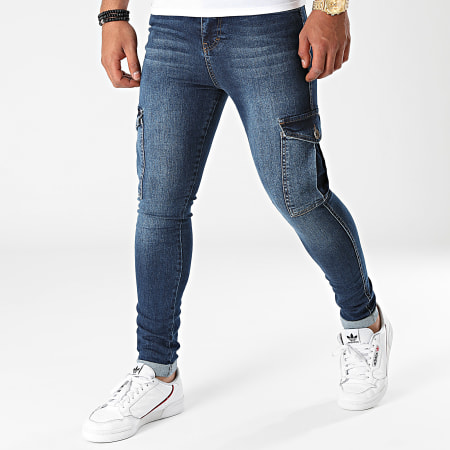 LBO - Jeans Cargo Super Skinny Fit 1159 Blu Denim