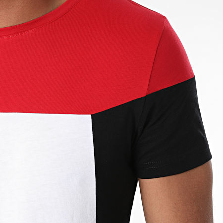 LBO - Tee Shirt Tricolore 1653 Noir Rouge Blanc
