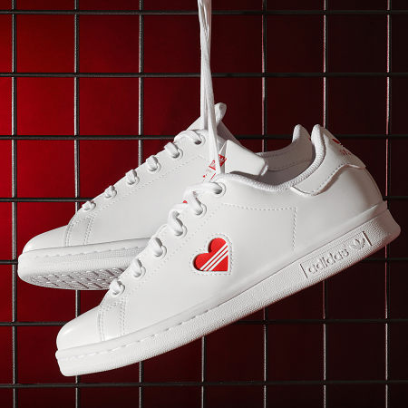 Adidas Originals - Baskets Femme Stan Smith FY4481 Footwear White Vivid Red