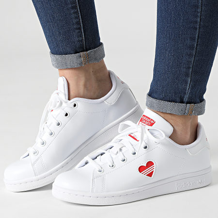 Adidas Originals - Baskets Femme Stan Smith FY4481 Footwear White Vivid Red