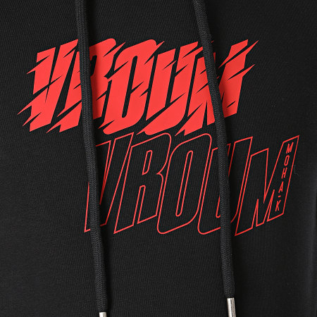 Moha K - Zoom Hoodie Negro Rojo