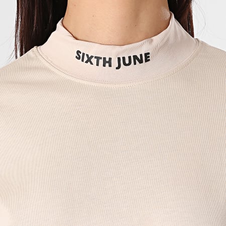 Sixth June - Robe Tee Shirt Femme W32913VTS Beige