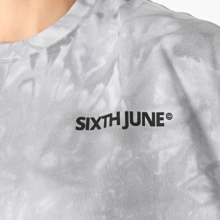 Sixth June - Sweat Crewneck Femme Tie Dye W4167KSW Gris