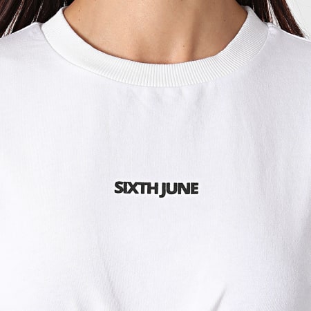 Sixth June - Women's Crop Tee W32460VTS Blanco