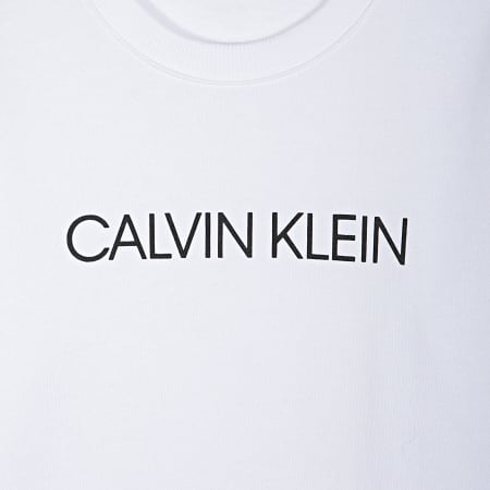 Calvin Klein - Sweat Crewneck Enfant Institutional 0040 Blanc