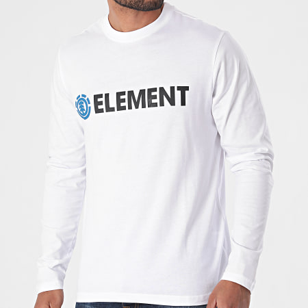 Element - Tee Shirt Manches Longues Blazin Blanc