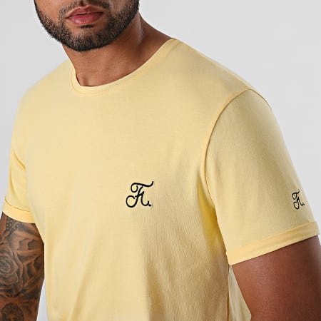 Final Club - Camiseta oversize premium con bordado 607 amarillo pastel
