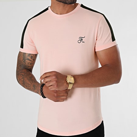 Final Club - Tee Shirt Oversize Premium A Bande 614 Rose Pastel