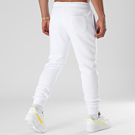 Final Club - Pantaloni da jogging premium con 650 ricami bianchi