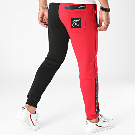Final Club - Pantalon Jogging Half Colors Limited Edition Noir Rouge
