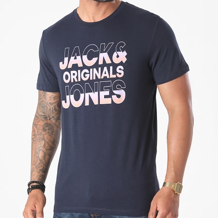 Jack And Jones - Tee Shirt Saturn Bleu Marine
