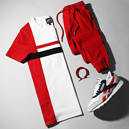 LBO - Camiseta Tricolore 1640 Rojo Blanco