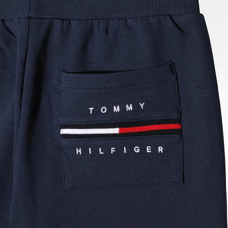 Tommy Hilfiger - Pantaloncini da jogging con inserto a costine per bambini 6597 blu navy