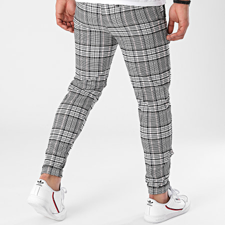 Frilivin - Pantalones de cuadros grises