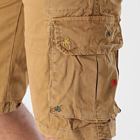 MTX - WW6013 Pantalones cortos camel con estampado floral