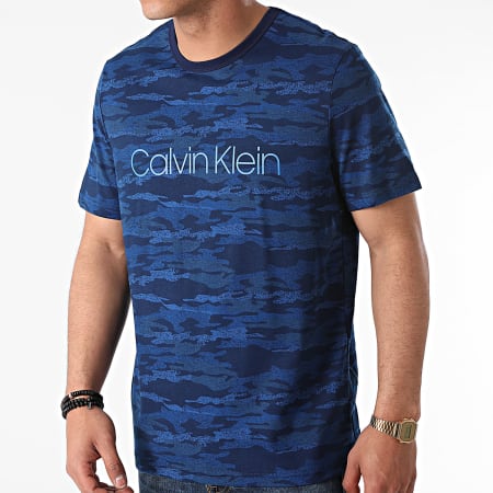 Calvin Klein - Tee Shirt NM2095E Bleu Marine Camouflage