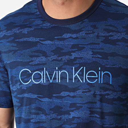 Calvin Klein - Tee Shirt NM2095E Bleu Marine Camouflage